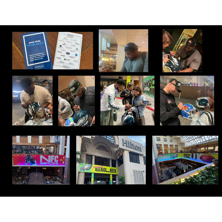 Philadelphia Eagles Schutt full size speed helmet 2024-25 team signed with proof