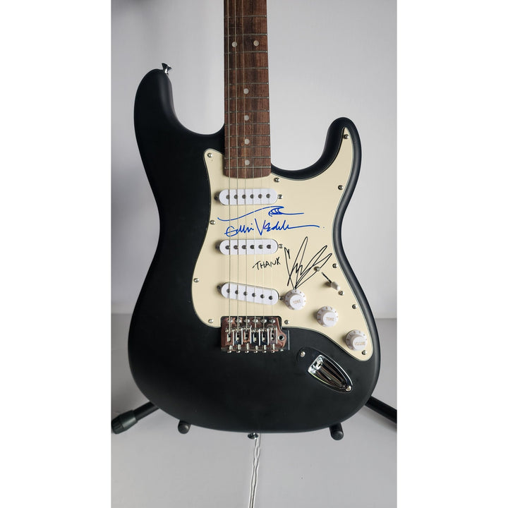 Eddie Vedder Pearl Jam and Chric Cornell Soundgarden, Fender Stratocaster electric guitar signed with proof