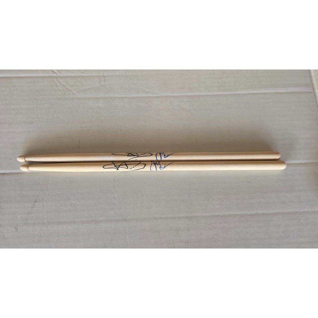 Taylor Hawkins David Grohl Foo Fighters Drumsticks signed with proof.
