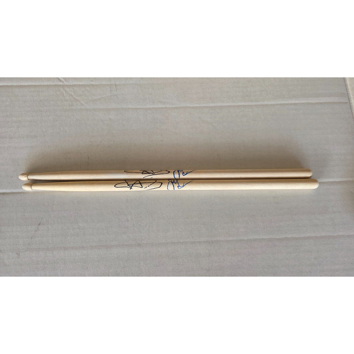 Taylor Hawkins David Grohl Foo Fighters Drumsticks signed with proof.