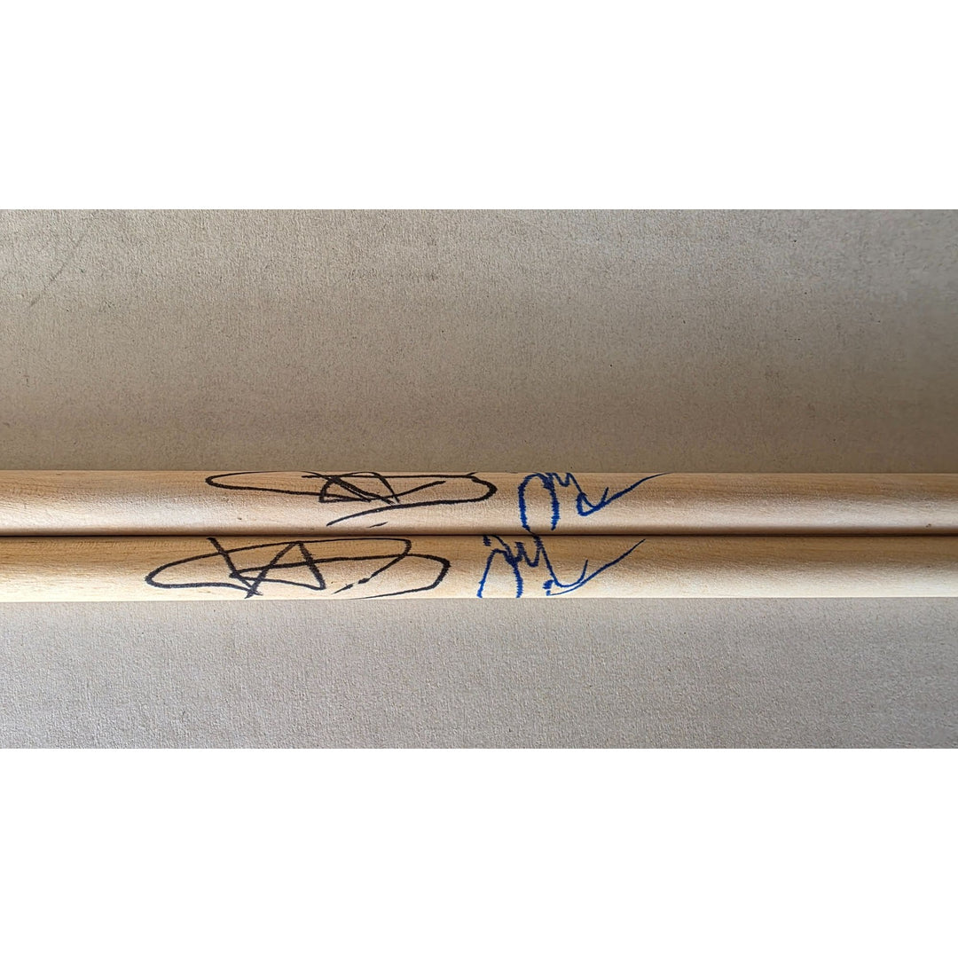 Taylor Hawkins David Grohl Foo Fighters Drumsticks signed with proof.