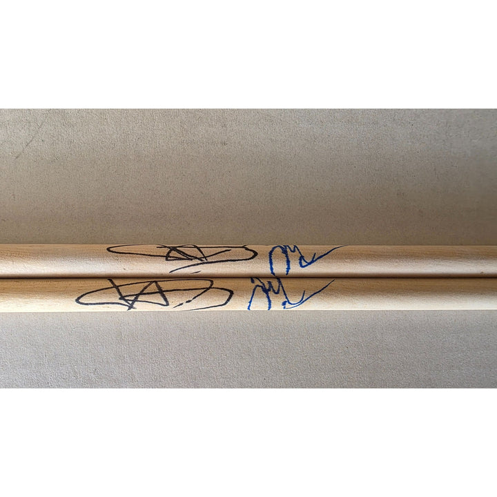 Taylor Hawkins David Grohl Foo Fighters Drumsticks signed with proof.