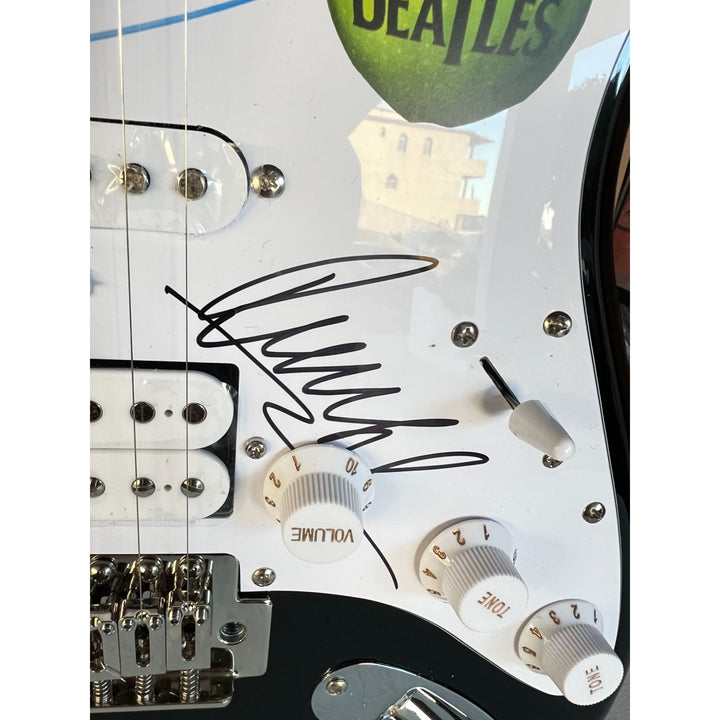 Paul McCartney & Ringo Starr The Beatles full size Stratocaster electric guitar signed with proof