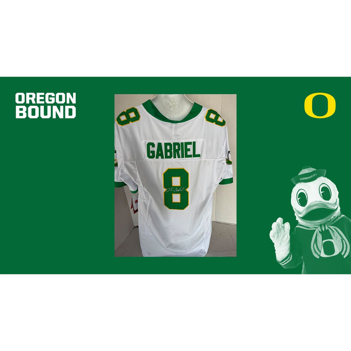 Oregon Ducks Dillon Gabriel Nike xl game model jersey signed with proof.