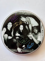 Load image into Gallery viewer, Zach De La Rocha, Tom Morello, Rage Against the Machine one-of-a-kind drumhead signed with proof
