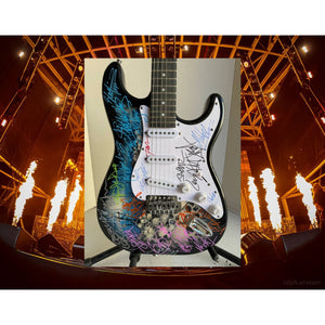 Heavy Metals Greatest bands Metallica Iron Maiden judas priest Black Sabbath Pantera electric guitar signed with proof