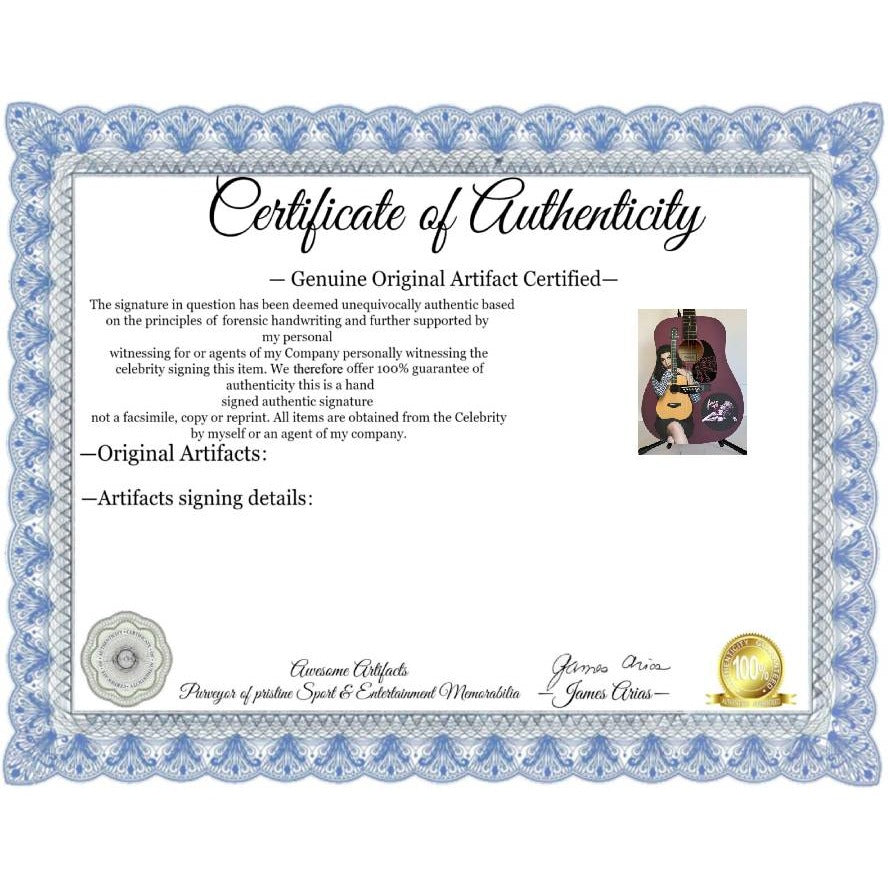 Amy Winehouse one of a kind full size acoustic guitar signed with proof.