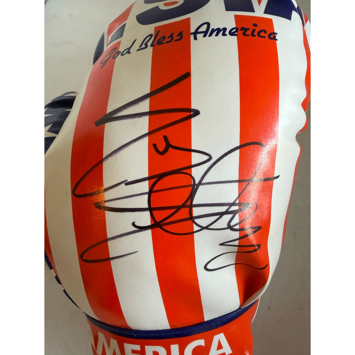 Sylvester Stallone, Carl Weathers, Michael B. Jordan USA full size boxing glove signed with proof