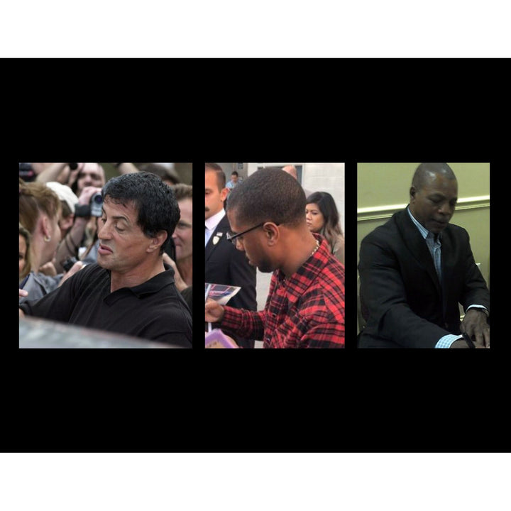 Sylvester Stallone, Carl Weathers, Michael B. Jordan USA full size boxing glove signed with proof