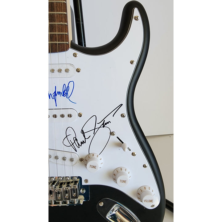 Garfunkel & Paul Simon, authentic Fender Stratocaster electric guitar signed with proof
