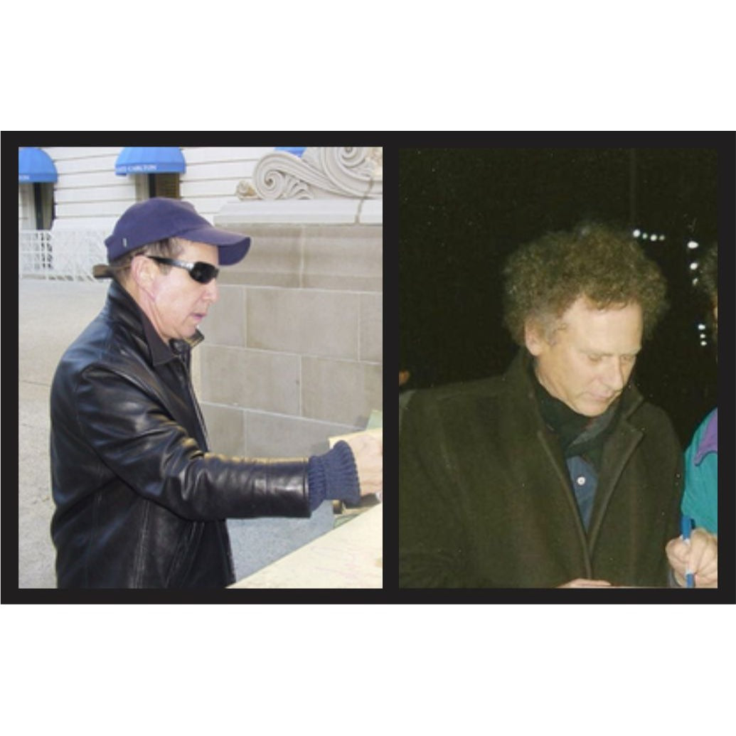 Garfunkel & Paul Simon, authentic Fender Stratocaster electric guitar signed with proof