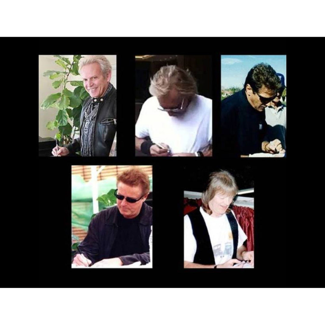 The Eagles Don Henley, Joe Walsh, Glenn Frey, Don Felder, Randy Meisner full size Stratocaster electric guitar signed with proof