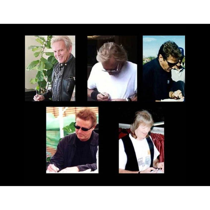 The Eagles Don Henley, Joe Walsh, Glenn Frey, Don Felder, Randy Meisner full size Stratocaster electric guitar signed with proof