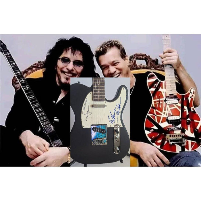 Eddie Van Halen & Tony Iommi Fender Telecaster electric guitar signed with proof