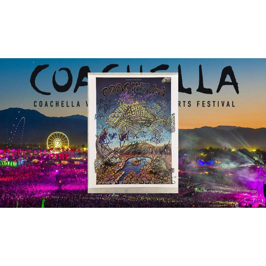 Red Hot Chili Peppers Wu-Tang crew 2013 Coachella Valley 16x20 photo signed with proof