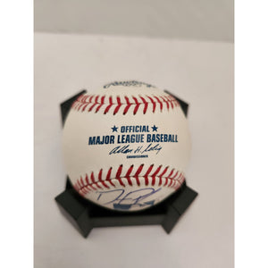 Dustin Pedroia David Ortiz Pedro Martinez Curt Schilling Johnny Damon Rawlings official MLB baseball signed with proof free acrylic case