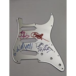Don Dokken and his band Dokken Fender Stratocaster electric guitar pickguard signed with proof