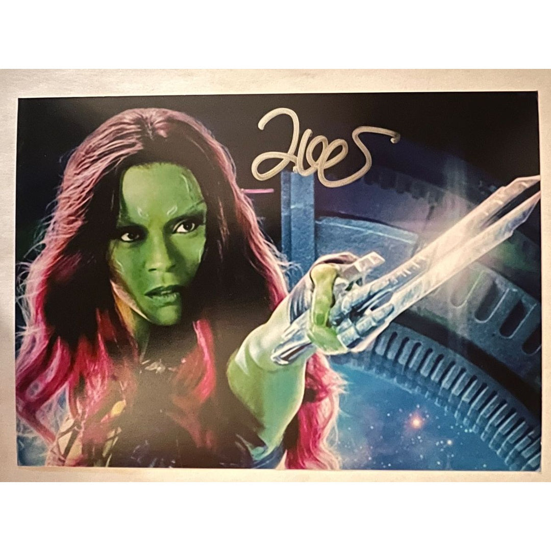 Zoe Saldana Gamora Guardians of the Galaxy 5x7 photo signed with proof