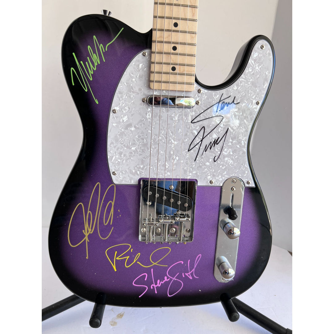 JOURNEY Steve Perry and  Journey Ross Valerie Steve Smith Jonathan Cain Neal Schon  electric guitar signed with proof