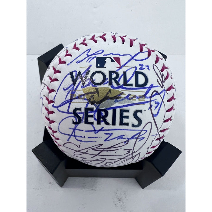 Houston Astros 2022 World Series champions team signed baseball Jose Altuve Justin Verlander Dusty Baker Alex Bregman Jeremy Pena