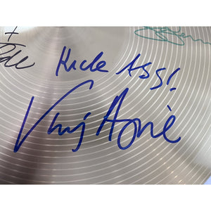 Ozzy Osbourne Ronnie James Dio Geezer Butler Bill Ward Zakk Wylde Vinnie Appice Tony Iommi 14 inch cymbal signed with proof