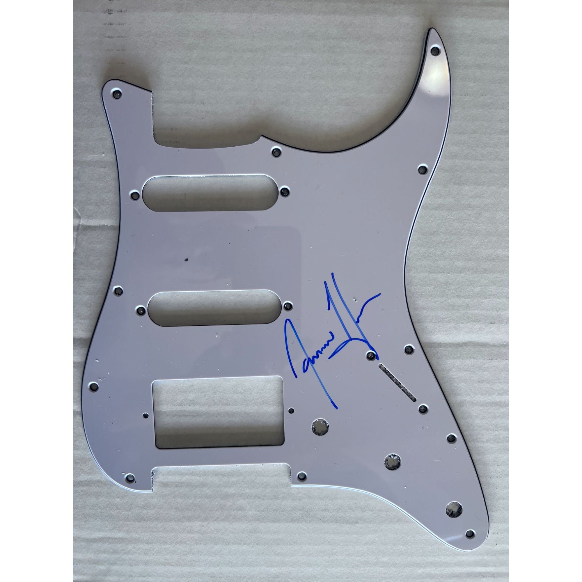 James Taylor Fender Stratocaster electric guitar pickguard signed with proof