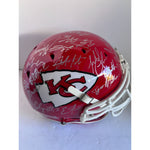 Load image into Gallery viewer, Kansas City Chiefs Patrick Mahomes Tyreek Hill Travis Kelce 2019-2020 Super Bowl champions Speed Authentic team signed helmet with proof
