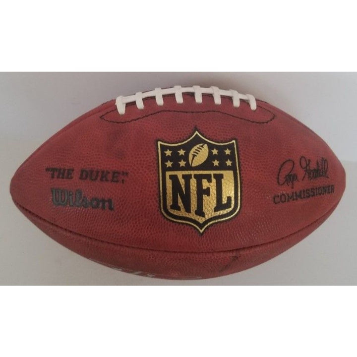 Russell Wilson Seattle Seahawks NFL game model football signed with proof with free case