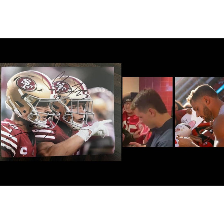 San Francisco 49ers brock purdy and Christian McCaffrey 8x10 photo signed with proof