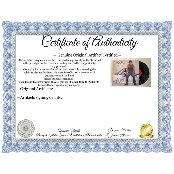 Bruce Springsteen "Cover Me" original LP signed with proof