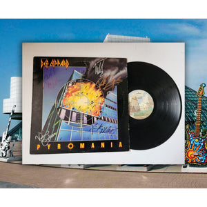 Rick Savage Vivian Campbell Rick Allen pyromania Def Leppard LP signed with proof