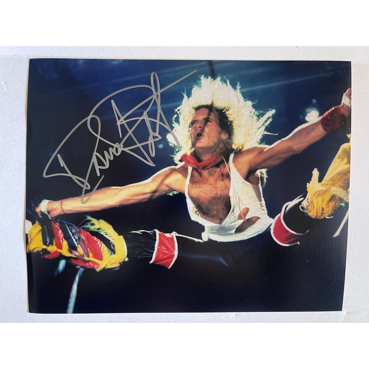 David Lee Roth 8x10 photo signed with proof