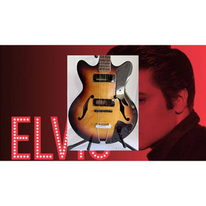 Elvis Presley vintage hollow body electric guitar signed and inscribed