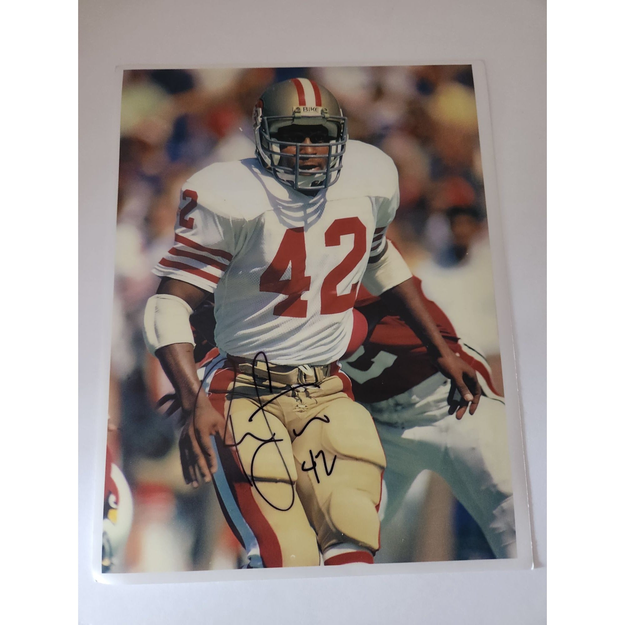 Ronnie Lott San Francisco 49ers Hall of Famer 8x10 photo signed