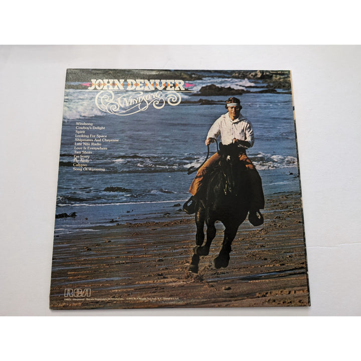 John Denver Windsong 1975 original LP signed with proof