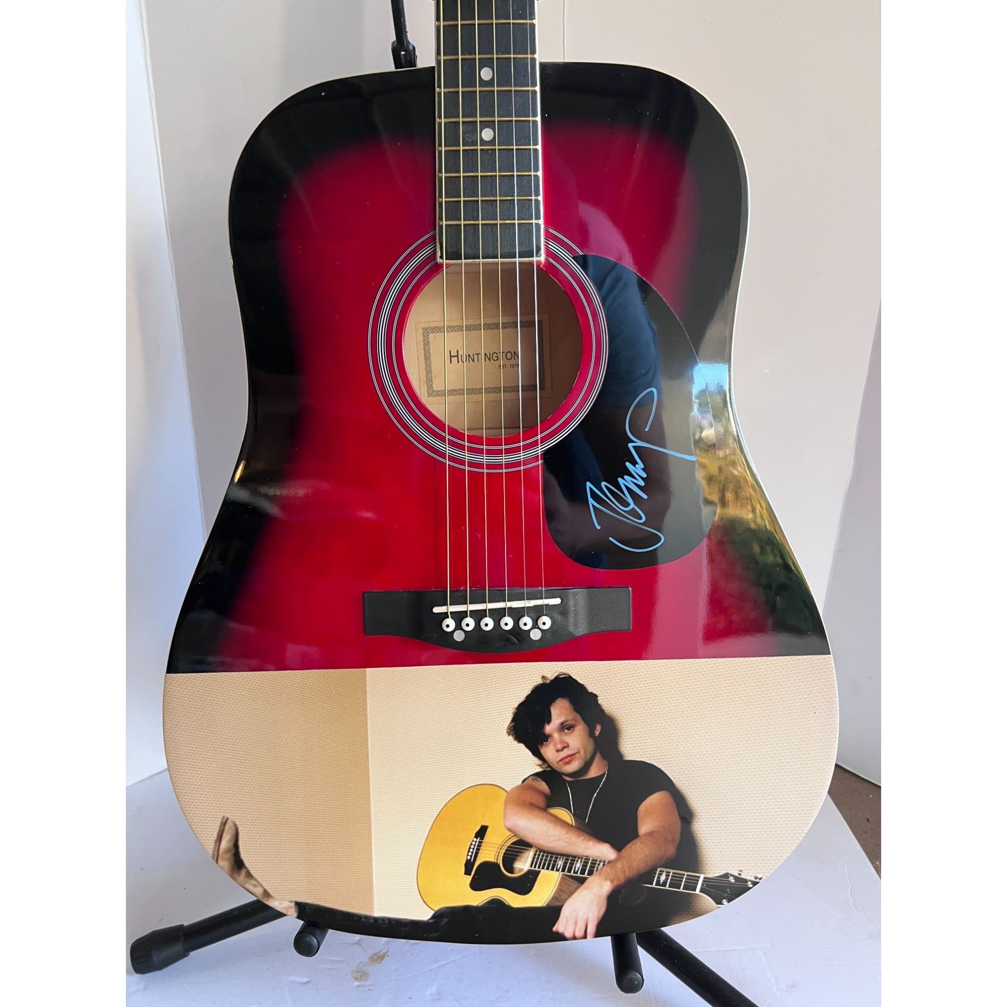 John cougar Mellercamp One of A kind 39' inch full size acoustic guitar signed