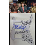 Load image into Gallery viewer, Bob Dylan Keith Richards Ronnie Wood signed and inscribed with Sketch Fender Stratocaster electric guitar pickguard with proof
