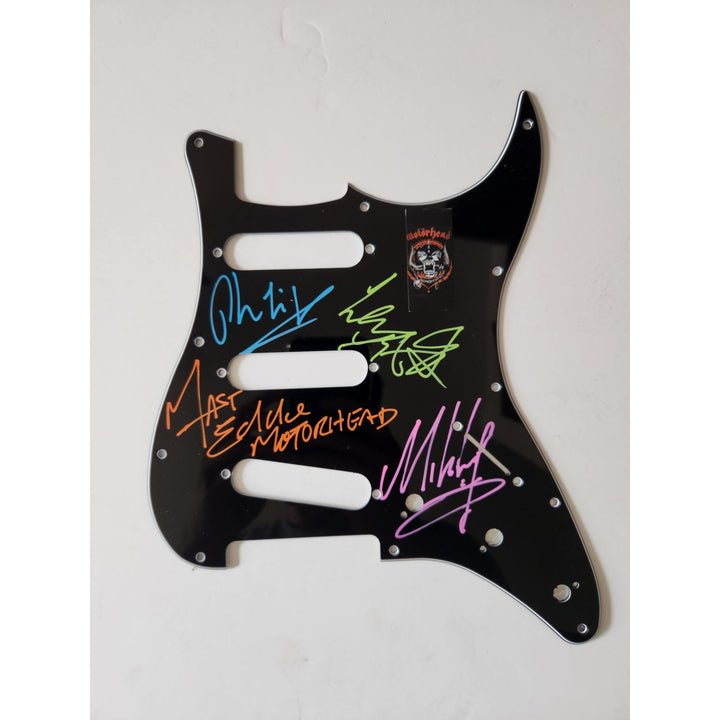 Motorhead Lemy Kilmster Fender Stratocaster electric pickguard signed with proof