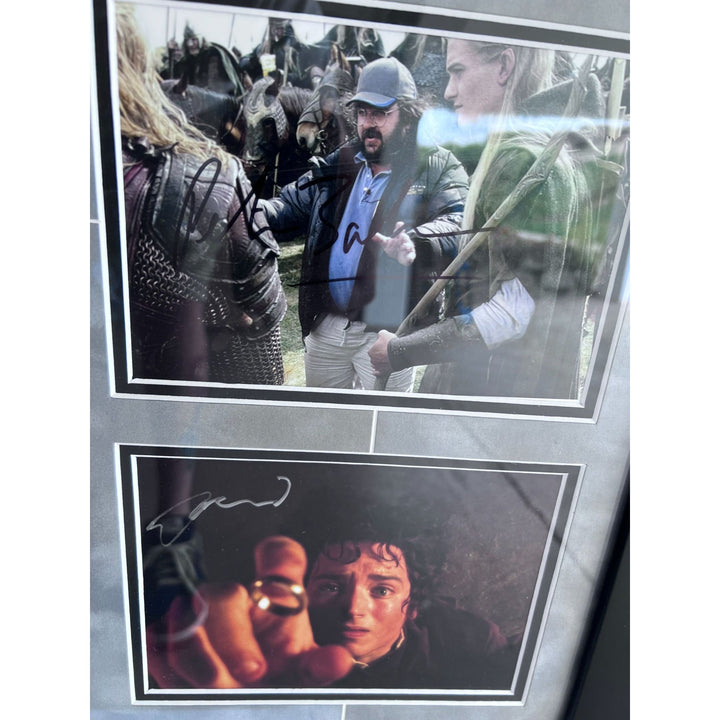 Lord of the Rings Ian Mckellen Peter Jackson Orlando Bloom 5x7 photos signed and framed with proof