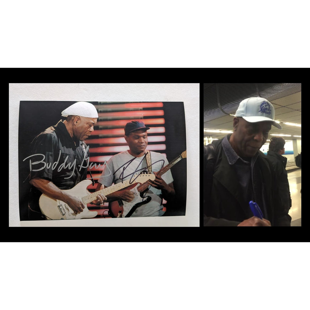 Buddy Guy and Robert Cray guitar Legends 5x7 photo signed with proof