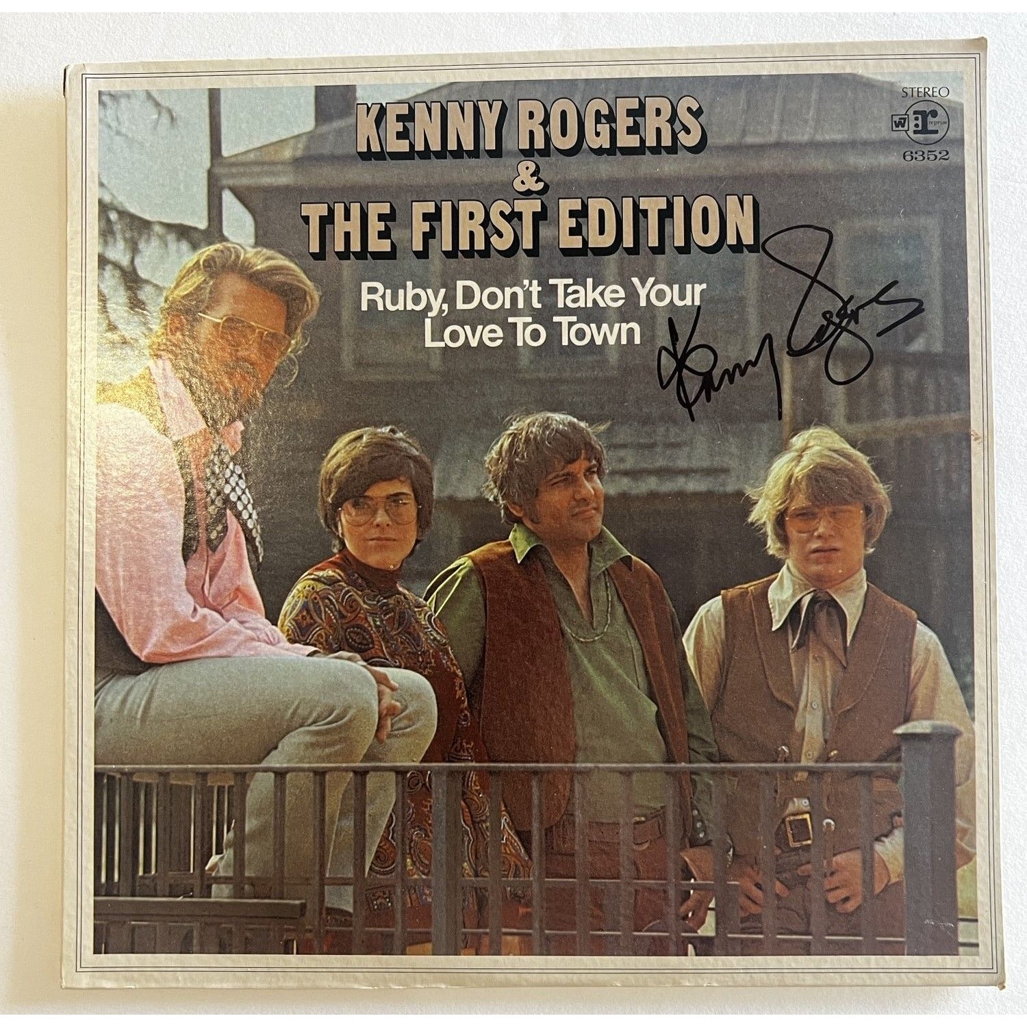 Kenny Rogers original LP signed with proof