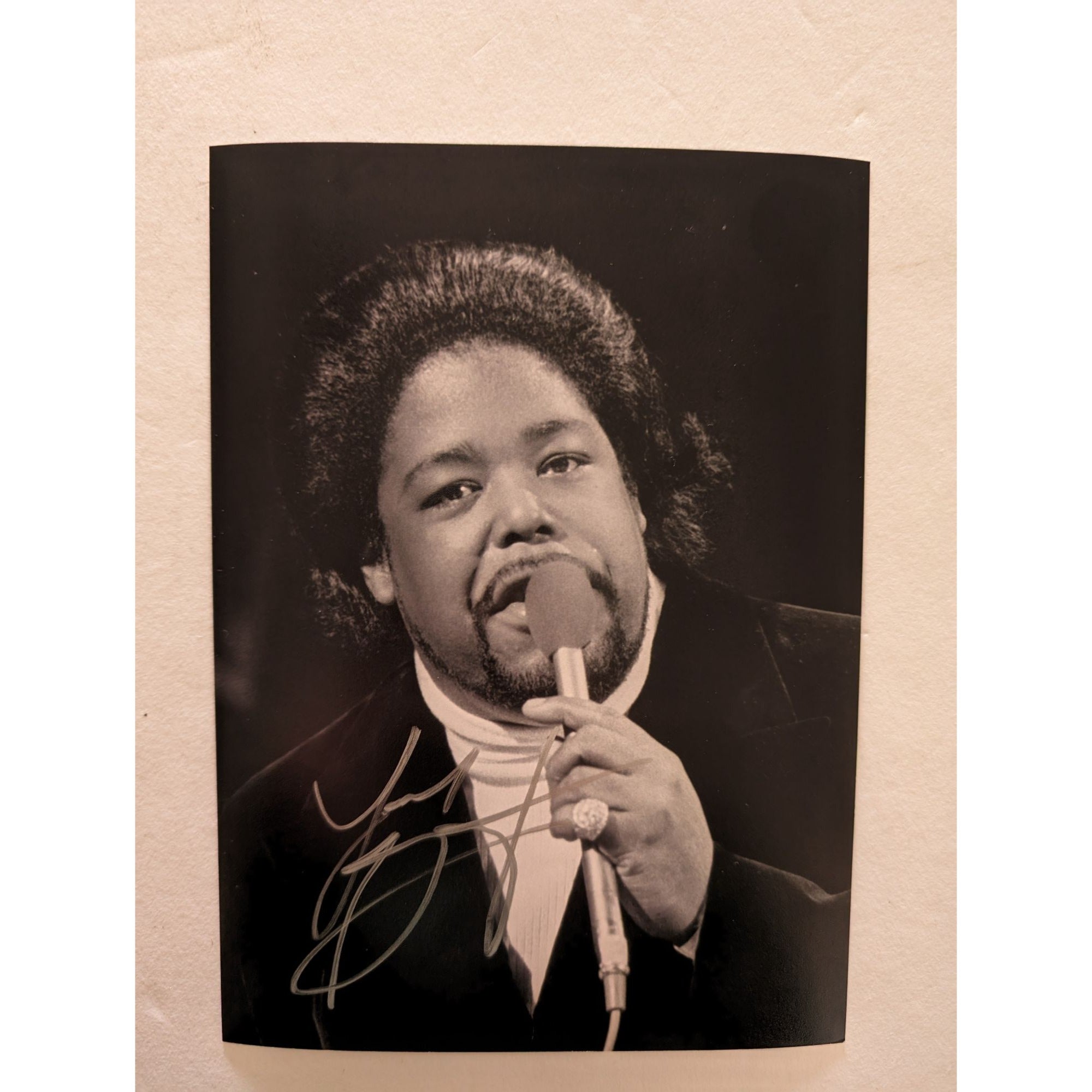 Barry White 5x7 photo signed with proof