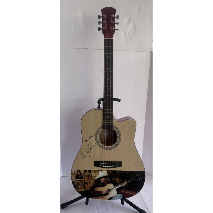 Alan Jackson Country music Icon full size acoustic guitar signed with proof