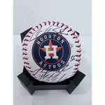 Load image into Gallery viewer, Houston Astros Alex Bregman Jose Altuve Justin Verlander Yordan Alvarez Jeremy Pena baseball signed with proof
