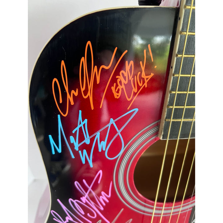 Bruce Springsteen Clarence Clemons Roy Bittan Patty Scialfa and the E Street Band full size acoustic guitar signed with proof 8 sigs.