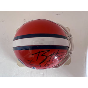 Florida Gators Tim Tebow Percy Harvin Urban Meyer Riddell mini helmet signed with proof