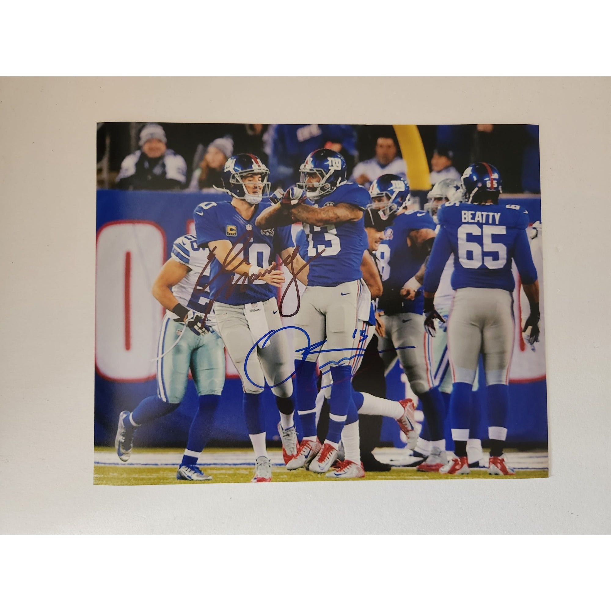 Odell Beckham Jr. Autographed and Framed White New York Giants