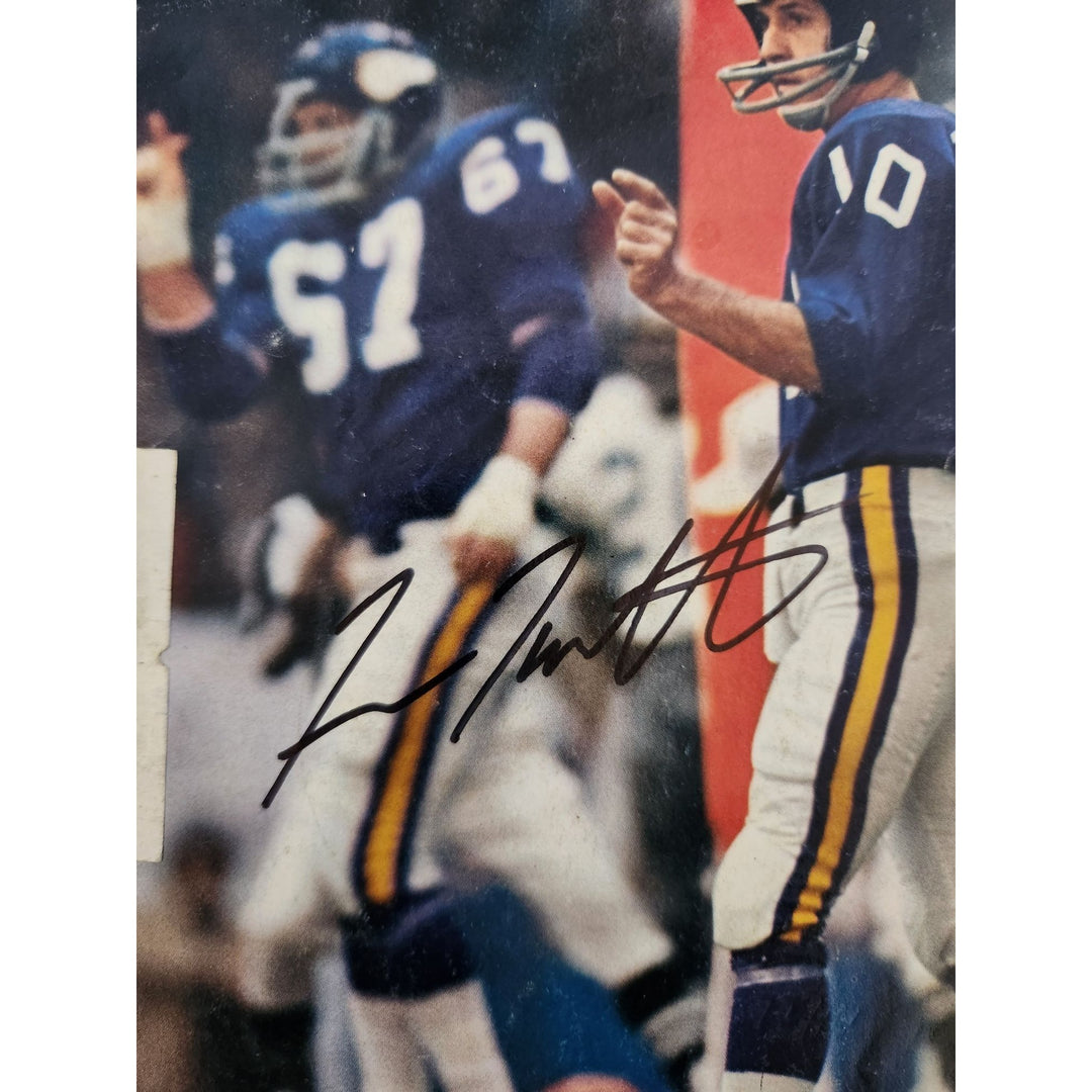 Fran Tarkenton Minnesota Vikings full Sports Illustrated magazine signed