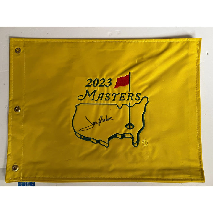 Jon Rahm 2023 Masters embroidered golf pin Flag signed with proof