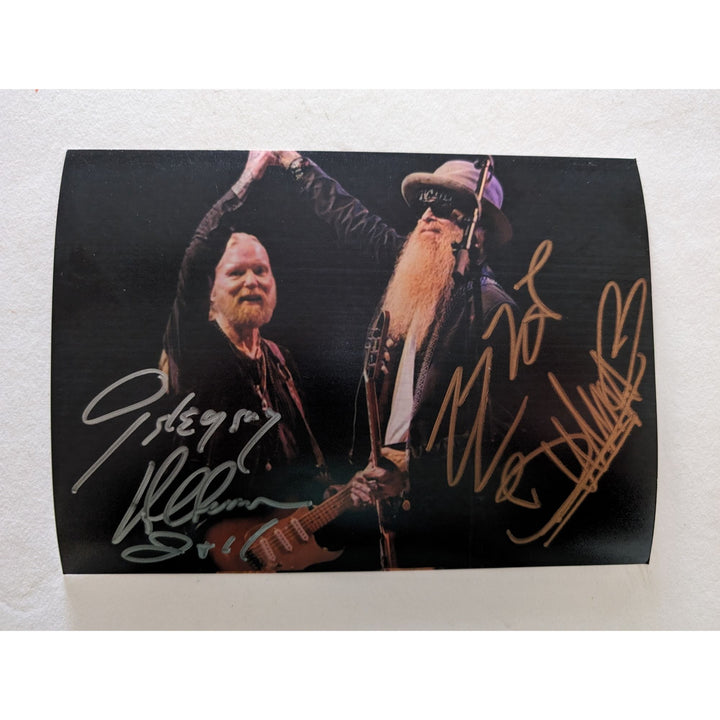 Billy Gibbons and Gregg Allman 5x7 photo signed with proof